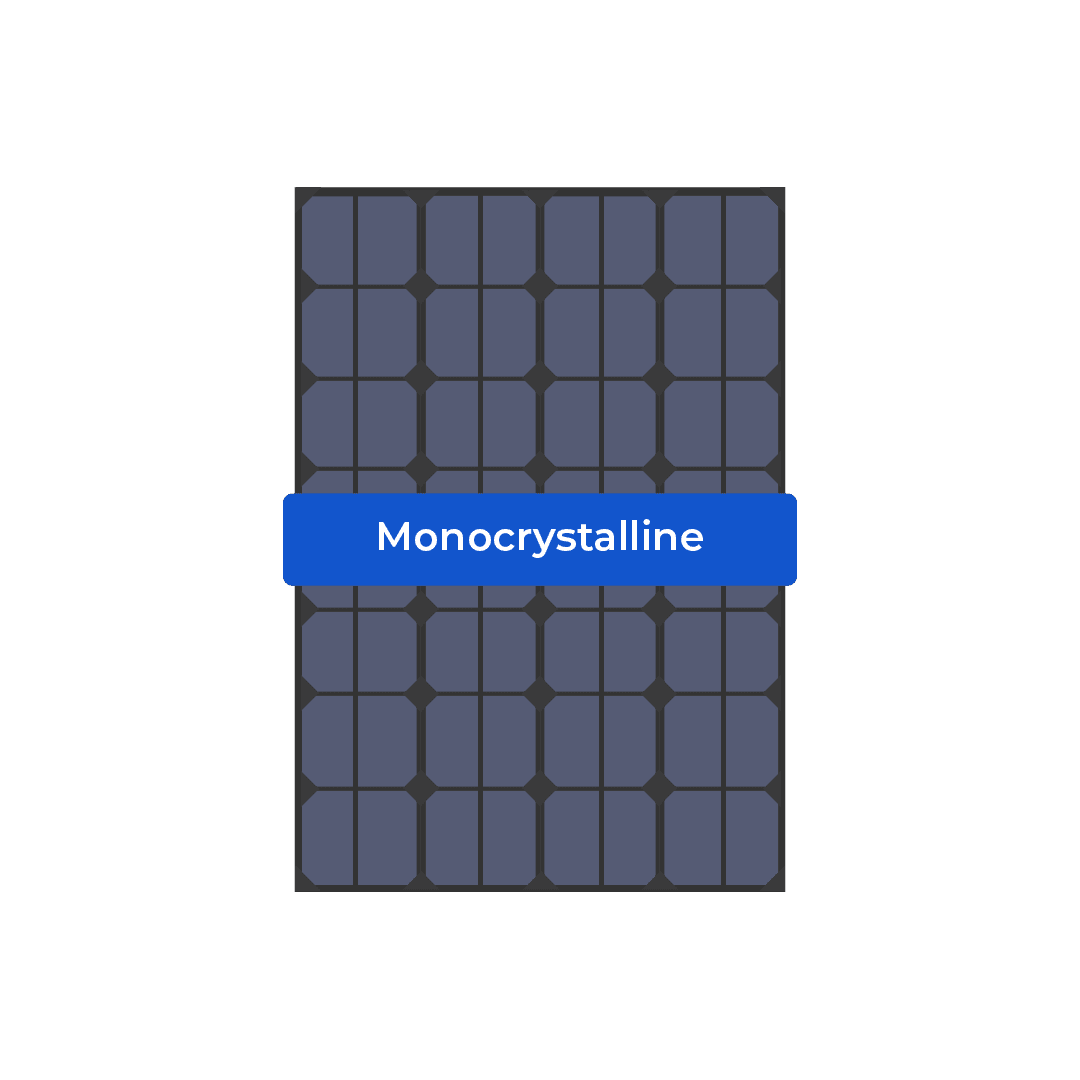 Monocrystalline solar panels