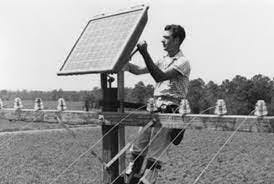 One of the first solar panels
