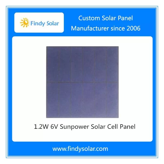 EnergyPal Findy Solar Solar Panels 1.2W 6V Sunpower Solar Cell Panel FYD-011