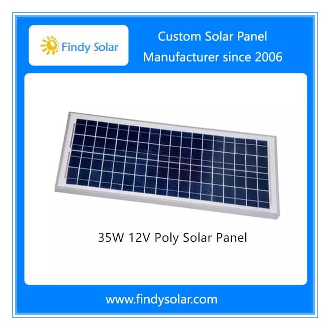 EnergyPal Findy Solar Solar Panels 12V Solar Panel, Poly, 35W FYD-P35W12V