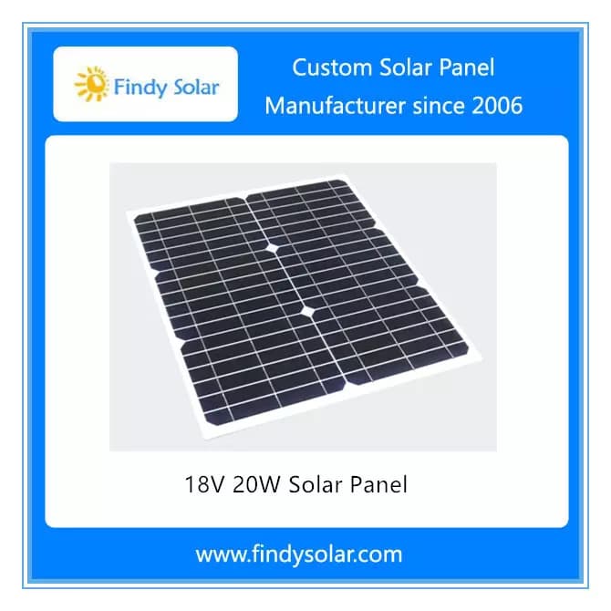 EnergyPal Findy Solar Solar Panels 18V 20W Solar Panel FYD-M18V20W