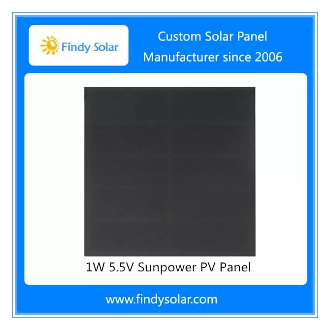 EnergyPal Findy Solar Solar Panels 1W 5.5V Sunpower PV Panel FYD-012