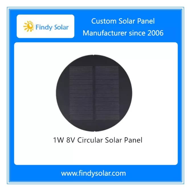 EnergyPal Findy Solar Solar Panels 1W 8V Circular Solar Panel FYD-M1W8VR