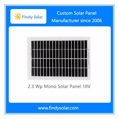 EnergyPal Findy Solar  Solar Panels 2.3 Watt Solar Panel 18V Monocrystalline FYD-M2.3W18V