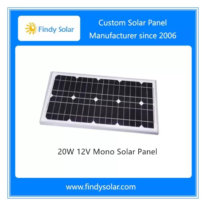 EnergyPal Findy Solar Solar Panels 20W 12V Monocrystalline Solar Panel FYD-M20W12V