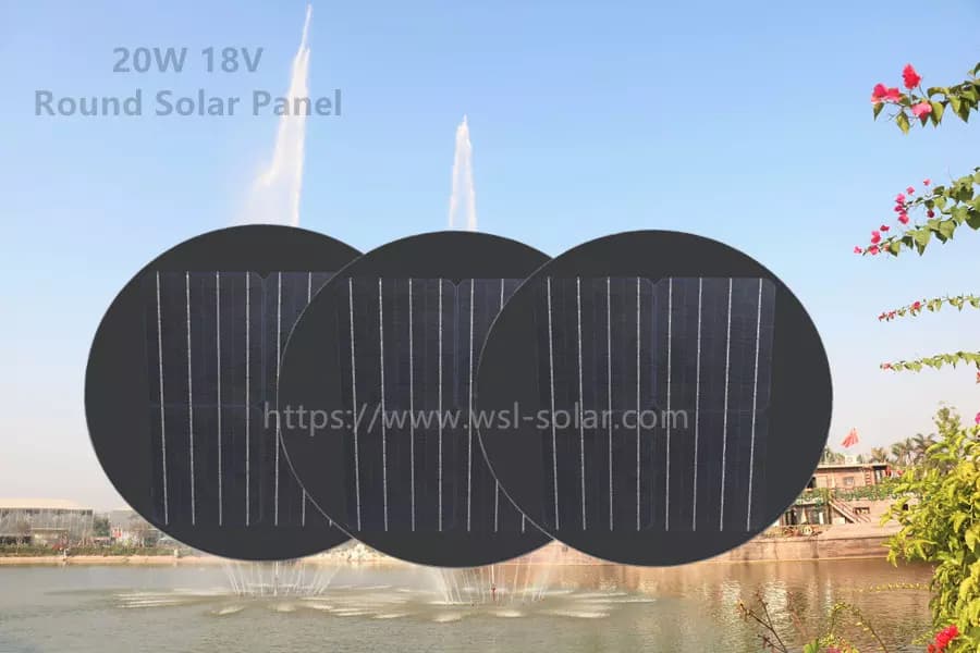 EnergyPal WSL Solar Solar Panels 20W Solar Panel, Round Solar Panel WSL-C018