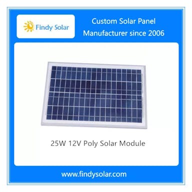 EnergyPal Findy Solar  Solar Panels 25W 12V Poly Solar Panel FYD-P25W12V