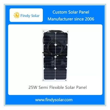 EnergyPal Findy Solar  Solar Panels 25W Semi Flexible Solar Panel FYD-045
