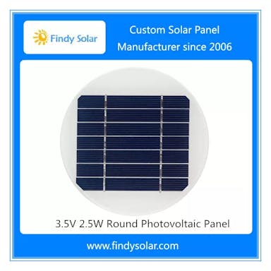 EnergyPal Findy Solar  Solar Panels 3.5V 2.5W Round Photovoltaic Panel FYD-016