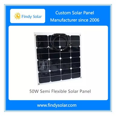 EnergyPal Findy Solar  Solar Panels 50W Semi Flexible Solar Panel FYD-046