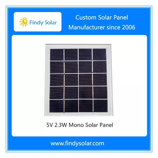 EnergyPal Findy Solar Solar Panels 5V 2.3W Solar Panel, Monocrystalline FYD-125135M