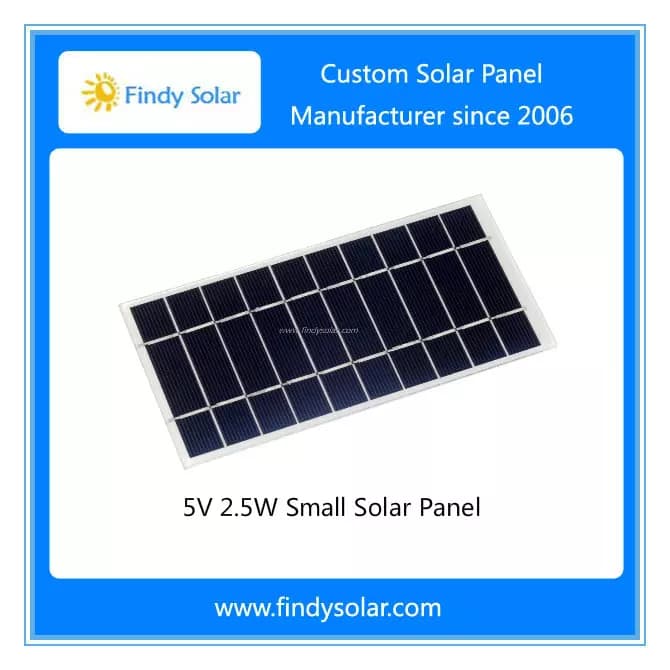 EnergyPal Findy Solar Solar Panels 5V 2.5W Small Solar Panel, Monocrystalline FYD-044