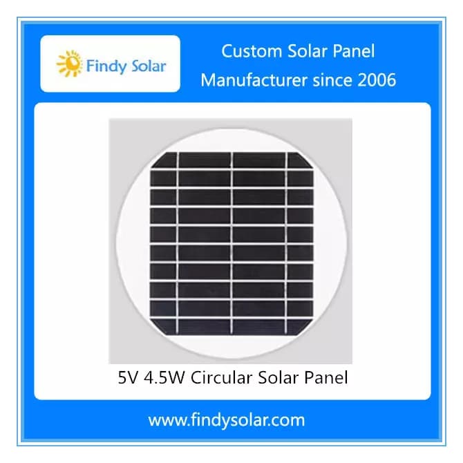 EnergyPal Findy Solar Solar Panels 5V 4.5W Circular Solar Panel FYD-014