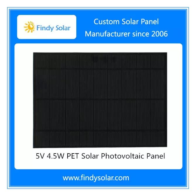 EnergyPal Findy Solar Solar Panels 5V 4.5W PET Solar Photovoltaic Panel FYD-034