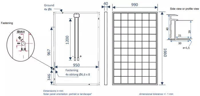 EnergyPal RECOM-Sillia Solar Panels 60M_295-305W (Plus) 60M300