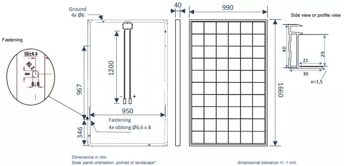 EnergyPal RECOM-Sillia Solar Panels 60P_265-285W (Plus) 60P280