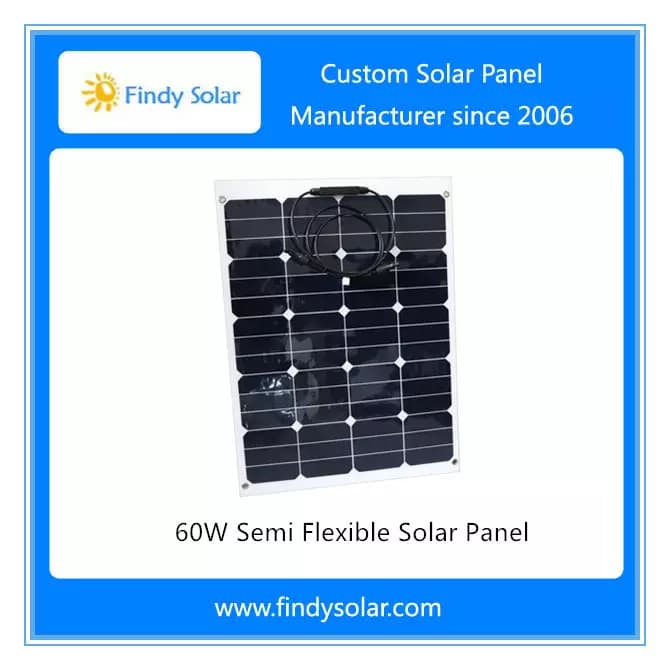 EnergyPal Findy Solar Solar Panels 60W Semi Flexible Sunpower Solar Panel FYD-047