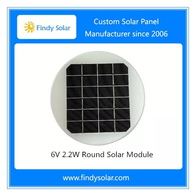EnergyPal Findy Solar Solar Panels 6V 2.2W Round Solar Module FYD-031