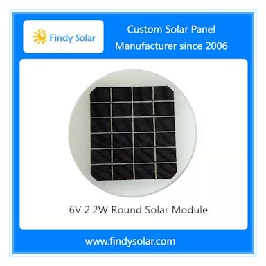 EnergyPal Findy Solar  Solar Panels 6V 2.2W Round Solar Module FYD-031