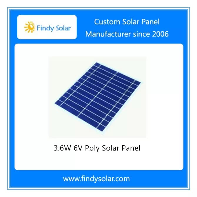 EnergyPal Findy Solar Solar Panels 6V 3.6W Poly Solar Panel Frameless FYD-P3.6W6V