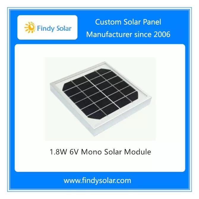 EnergyPal Findy Solar Solar Panels 6V Solar Panel 1.8W With Frame FYD-M1.8W6V