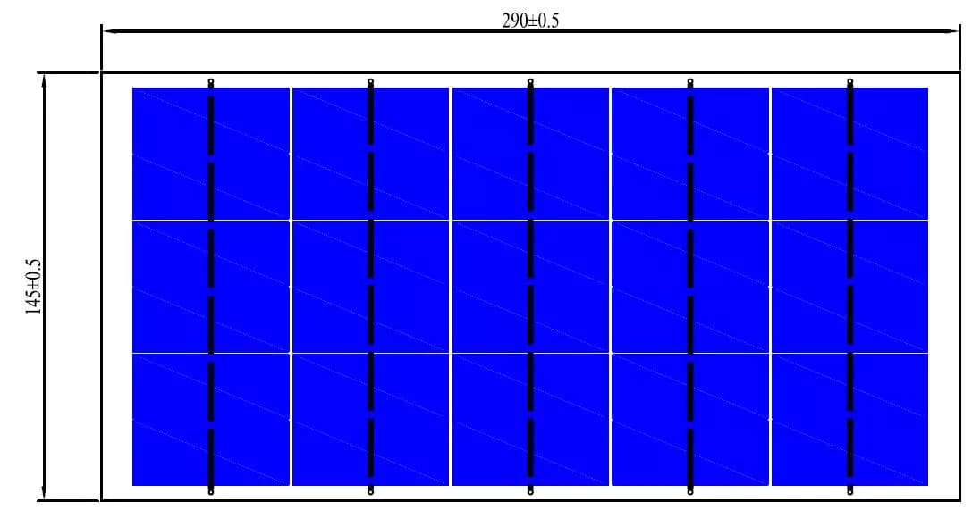 EnergyPal Blue Solaria Solar Panels 6w 15v solar panel framless 6W 15V Solar Panel Framless