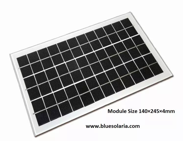 6W solar panel 140×245×4mm