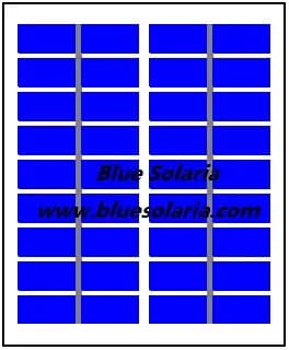EnergyPal Blue Solaria Solar Panels 9 Volt 2.7 Watt Solar PV Module A-9V2.7W