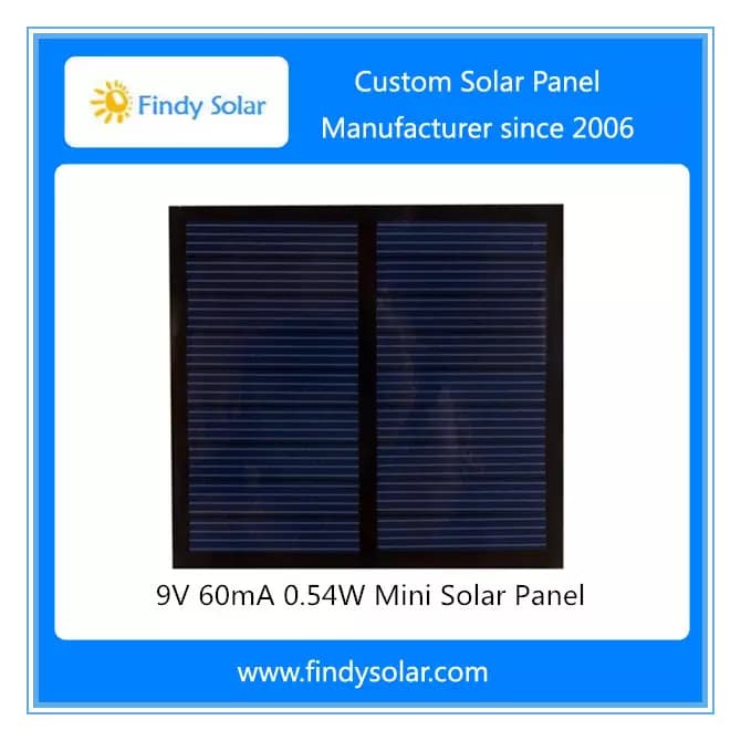 EnergyPal Findy Solar Solar Panels 9V 60mA 0.54W Mini Solar Panel FYD-008