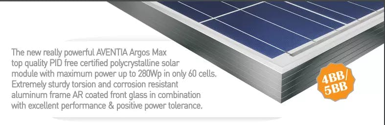 EnergyPal Aventia Solar Solar Panels ARGOS Max 265-280EP AVN 280EP