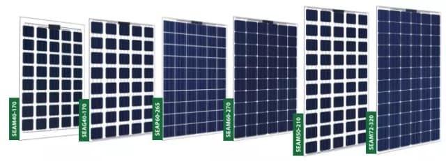 EnergyPal Selfa GE Solar Panels BIPV standard modules SEAM40-170