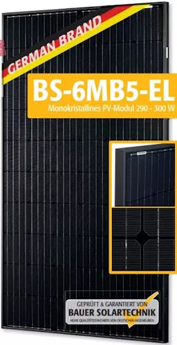 EnergyPal Bauer Solarenergie Solar Panels BS-6MB5-EL PERC 290-300W BS-290-6MB5-EL