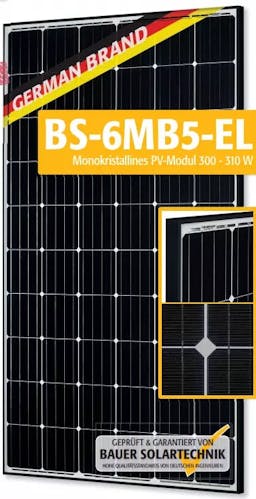 EnergyPal Bauer Solarenergie Solar Panels BS-6MB5-EL PERC 300-310W BS-305-6MB5-EL