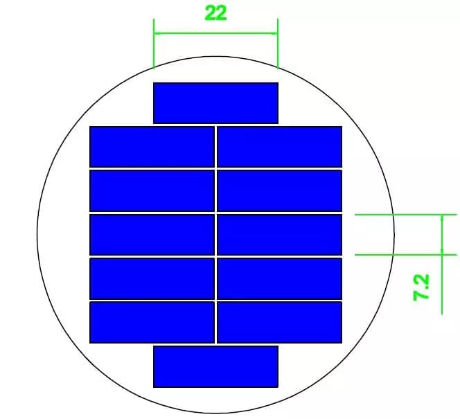 EnergyPal Blue Solaria Solar Panels Diameter 63.5mm 6V mini pv solar module Diameter 63.5mm 6V mini pv solar module