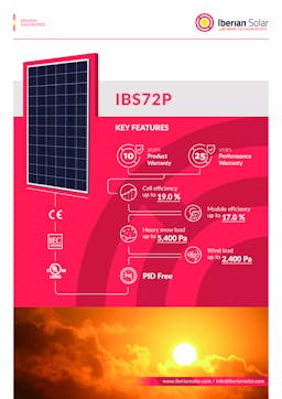EnergyPal Iberian Solar Europe Solar Panels IBS72P IBS72P335