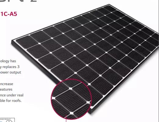 EnergyPal Evolve Energy Group Solar Panels LG325-335N1C-A5 LG335N1C-A5
