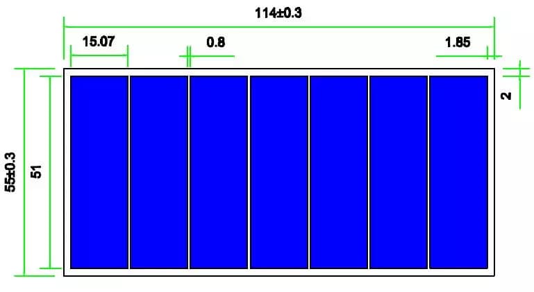 EnergyPal Blue Solaria Solar Panels Module photovoltaïque 3.5V 300mA Module photovoltaïque 3.5V 300mA