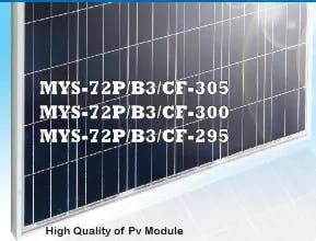 EnergyPal Malaysian Solar Resources Solar Panels MYS-72P/B3/CF-295-305 MYS-72P/B3/CF-295