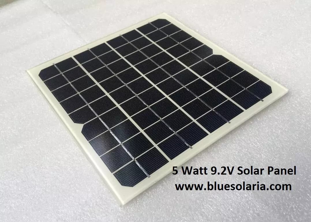 EnergyPal Blue Solaria Solar Panels Panneau solaire de 5 watts 9.2V Panneau solaire de 5 watts 9.2V
