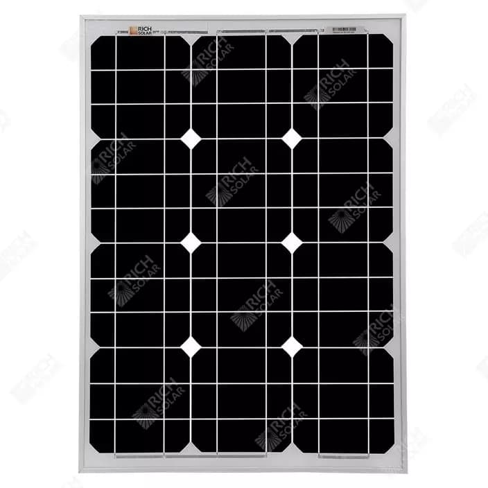 EnergyPal Rich Solar Solar Panels RICH SOLAR 50 Watt 12 Volt Monocrystalline Sola... RICH SOLAR 50 Watt 12 Volt Monocrystalline Solar Panel