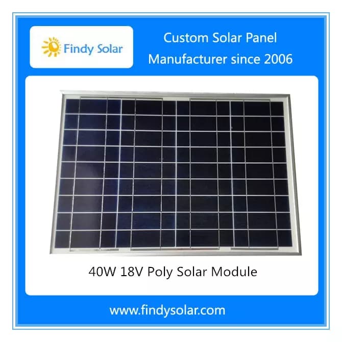 EnergyPal Findy Solar Solar Panels Solar Panel 40W 18V Poly for Solar Fence Energizer FYD-040