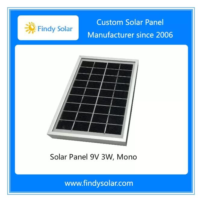 EnergyPal Findy Solar Solar Panels Solar Panel 9V 3W, Mono, with aluminum frame FYD-M9V3W