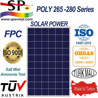 EnergyPal SP Enerji Solar Panels SP 265- 275P60 SP-270P60