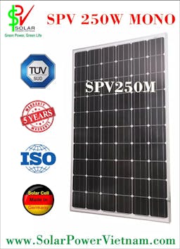 EnergyPal Solar Power Vietnam Solar Panels SPV250M SPV250M