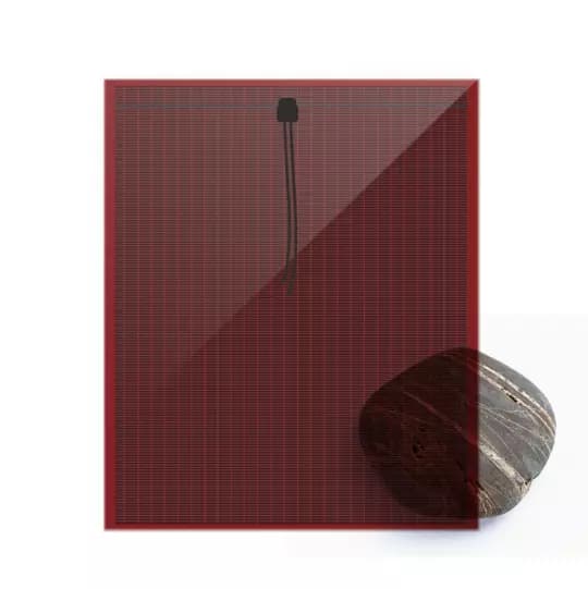 EnergyPal Solar Motion Electronics Solar Panels TRANSPARENT 2 LAYERS SOLAR GLASS RED S2AS95