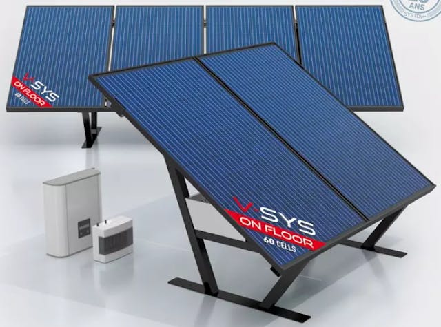 EnergyPal Systovi Solar Panels V-SYS On Floor Poly 60C - 250WC Poly 60C - 250WC
